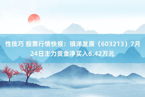 性技巧 股票行情快报:镇洋发展(603213)7月24日主力资金净买入6.42万元