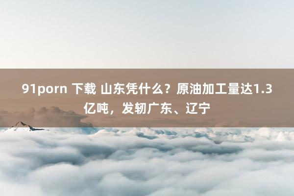 91porn 下载 山东凭什么？原油加工量达1.3亿吨，发轫广东、辽宁