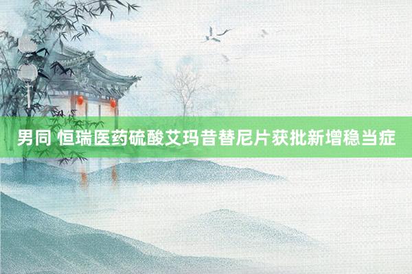 男同 恒瑞医药硫酸艾玛昔替尼片获批新增稳当症